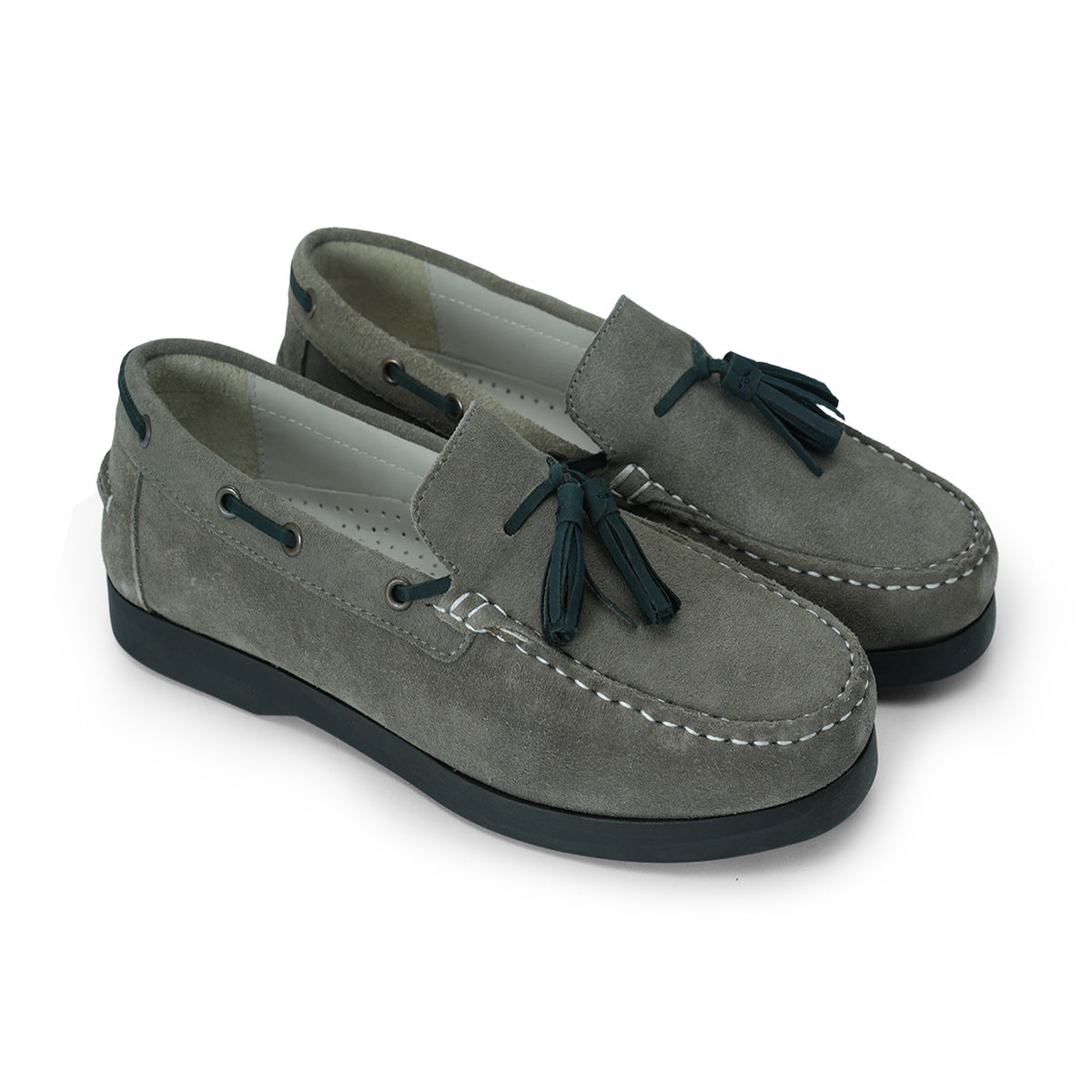 Men Dark Grey Moccasin
