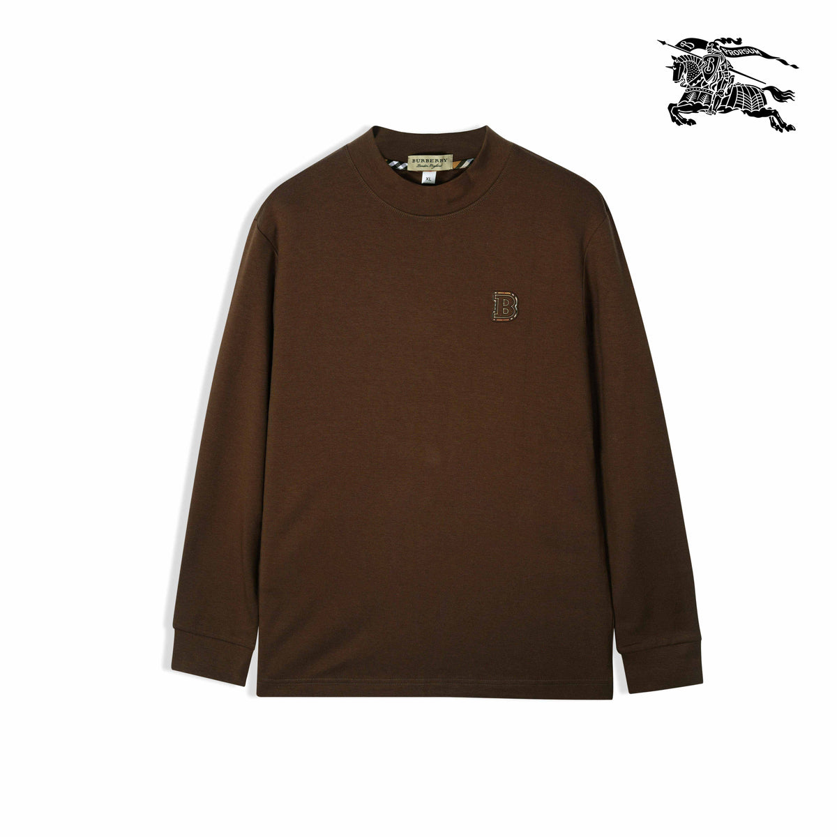BR - Brown - Mock Neck Sweatshirt