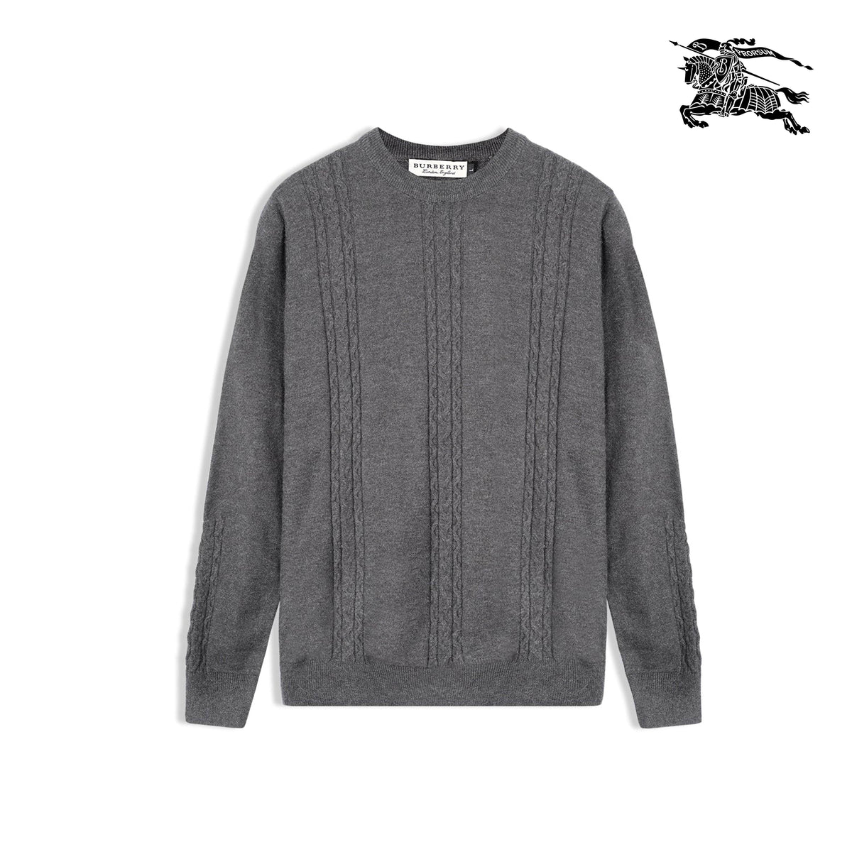 BR - Grey - Cable Knit Sweater
