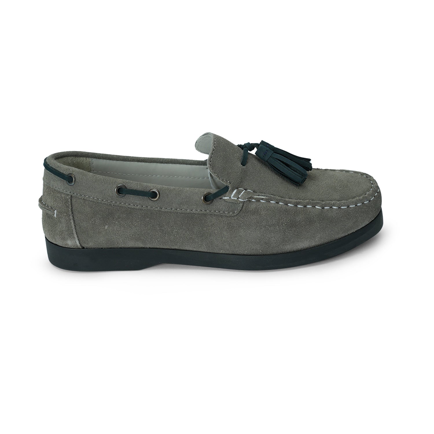 Men Dark Grey Moccasin